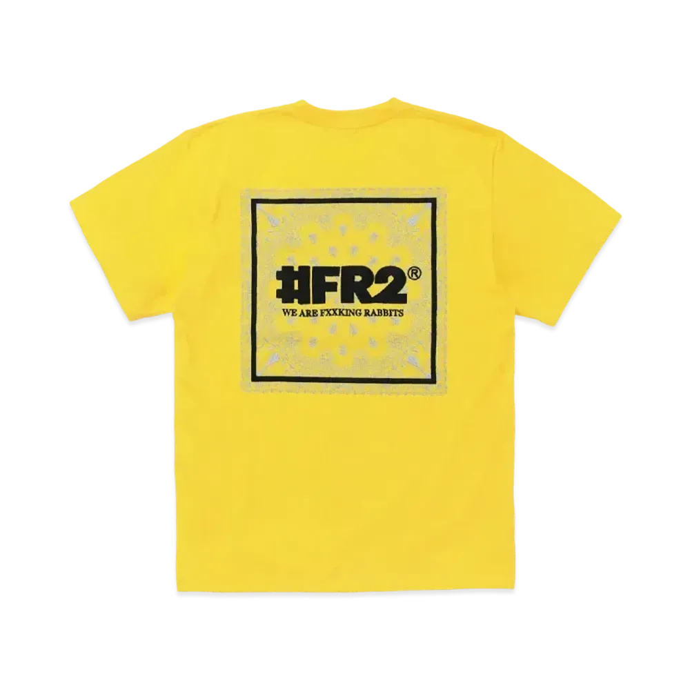 FR2 Embroidery Original Paisley Pattern T-shirt "Yellow"