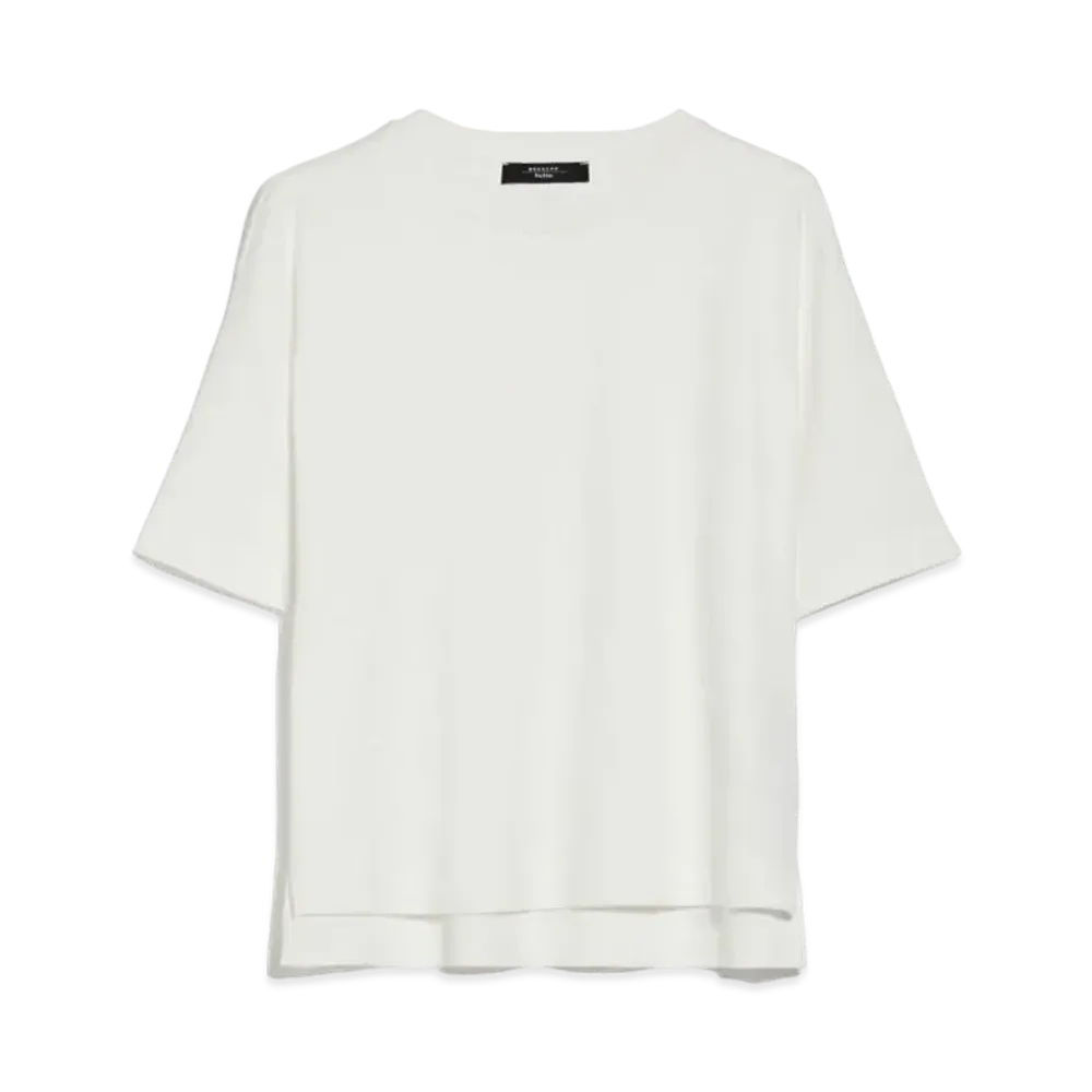 Max Mara MultiD Pure Cotton Jersey T-Shirt "White"