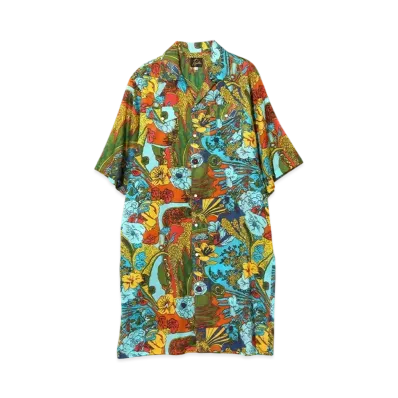 NEEDLES Western Shirt Dress - Printed Cotton Lawn / Floral "Multi"