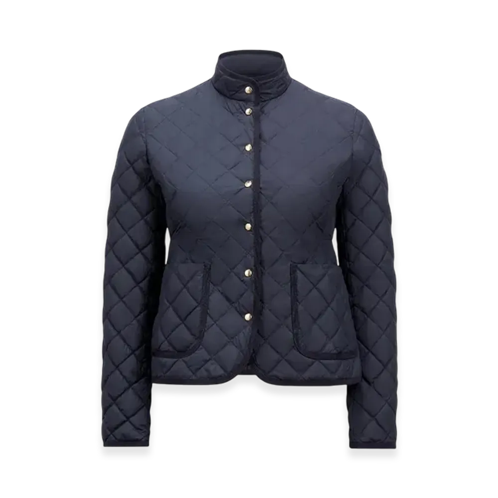 MONCLER Epin Fit & Flare Short Down Jacket "Navy Blue"
