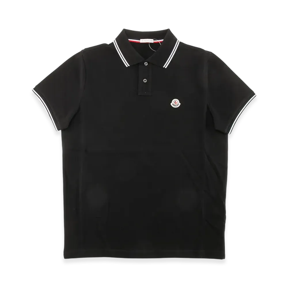 Moncler Men's Patch Polo Shirt "Black"
