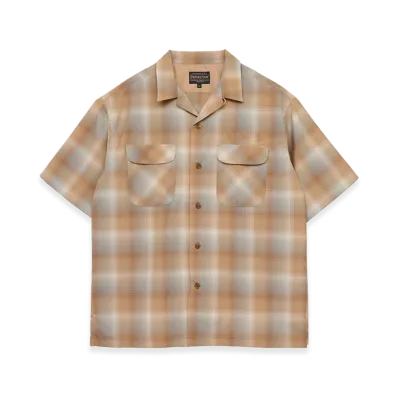 GDC x PENDLETON Open Collar Shirt S/S "Brown"