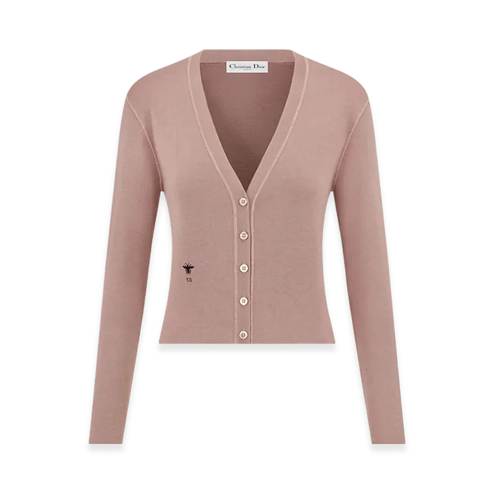 Dior Women's Cardigan Cashmere Silk Knit "Pink"