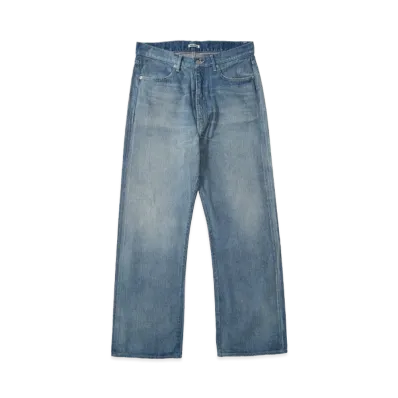 AURALEE Selvedge Faded Light Denim Pants "Light Indigo"