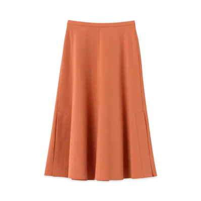 Paul Smith Women's Poly Flare Skirt "Orange"