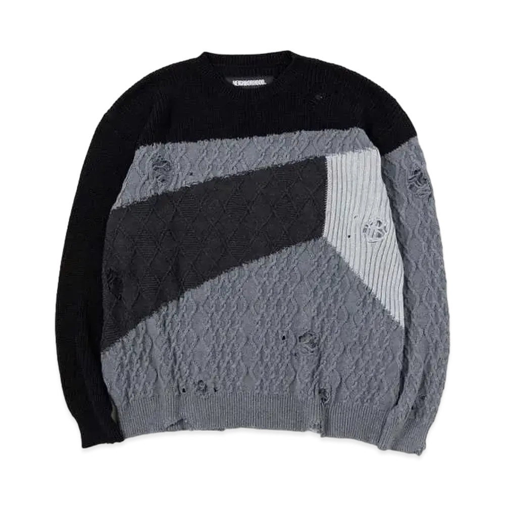 NEIGHBORHOOD Patchwork Sweater "Black"