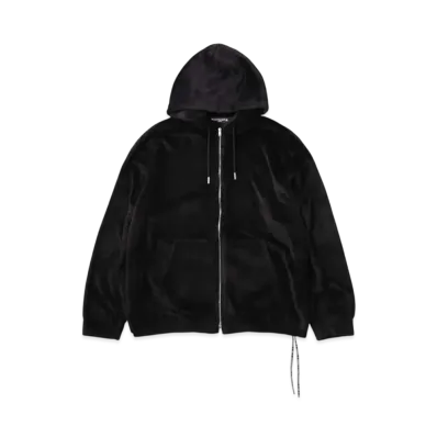 mastermind WORLD Boxy Sherpa Zip Up Hoodie "Black"