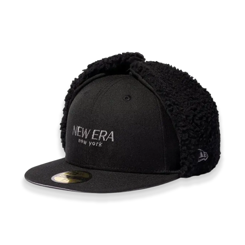 NEW ERA 59FIFTY Dog Ear Black Label FW25 Soft Buckram "Black"