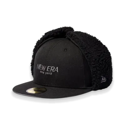 NEW ERA 59FIFTY Dog Ear Black Label FW25 Soft Buckram "Black"