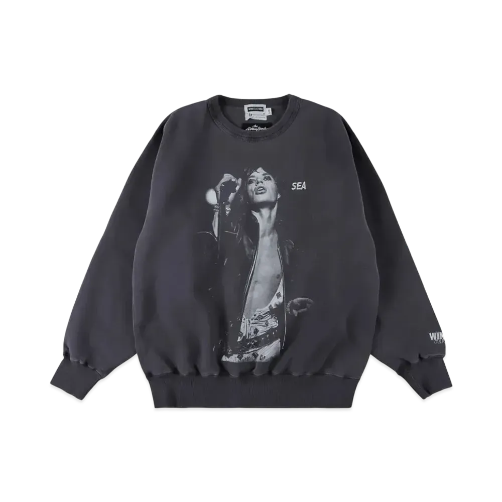 WIND AND SEA x The Rolling Stones x RWC Crewneck Sweatshirt "Navy"