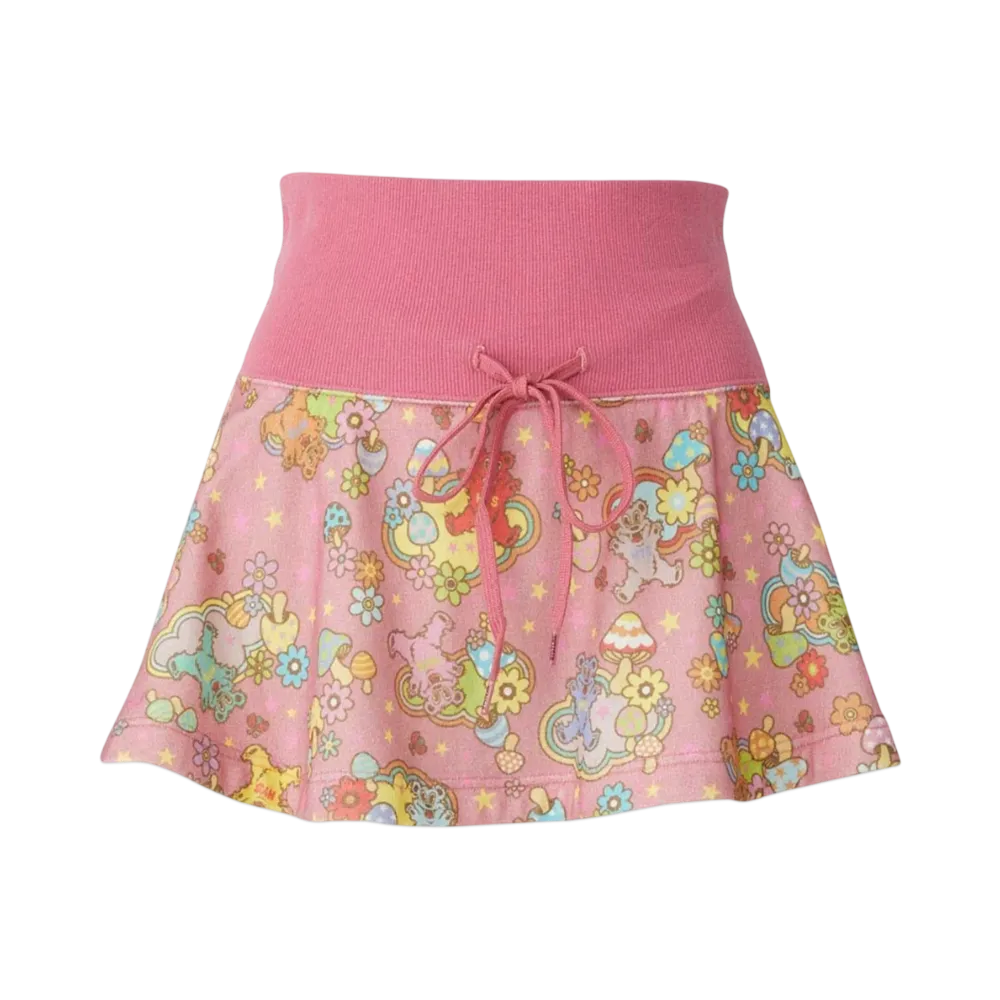 HYSTERIC GLAMOUR Fire Bear Dream Pattern Skirt "Pink"