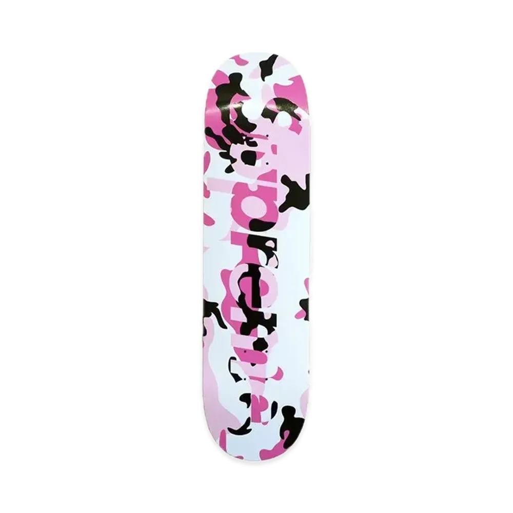 Supreme Camo Logo Skateboard "Camo Pink"