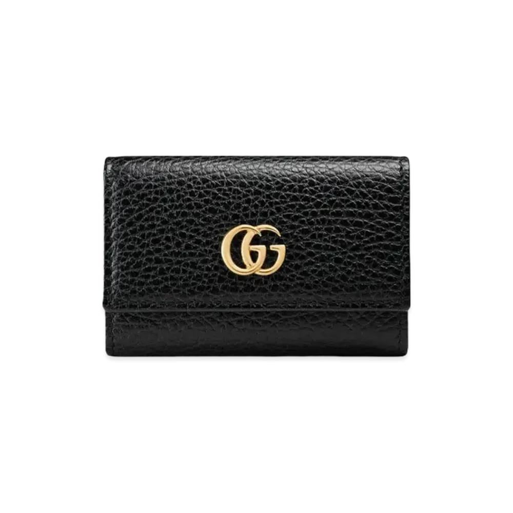GUCCI GG Marmont Leather Key Case "Black"