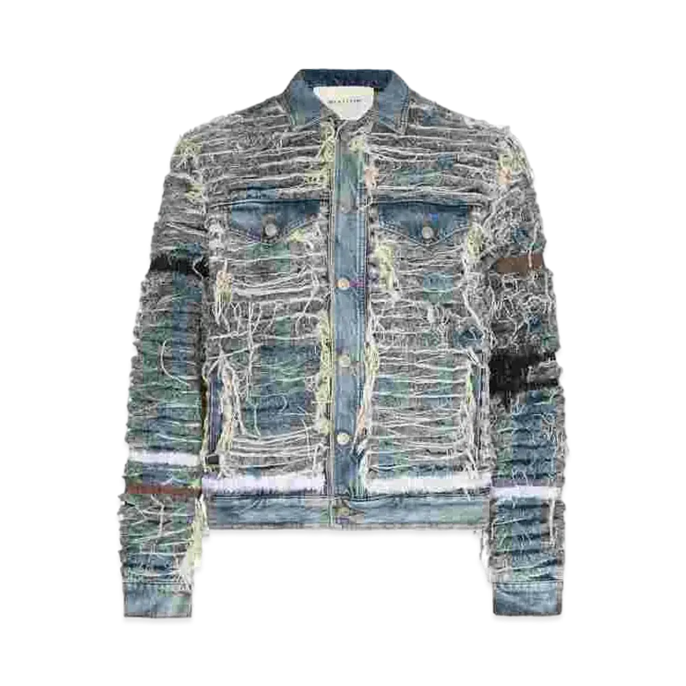 1017 ALYX 9SM X Blackmeans Shredded Denim Jacket "Denim"