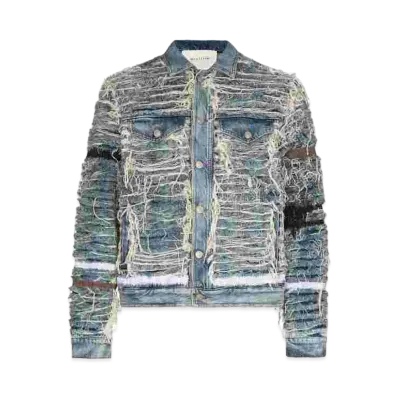 1017 ALYX 9SM X Blackmeans Shredded Denim Jacket "Denim"
