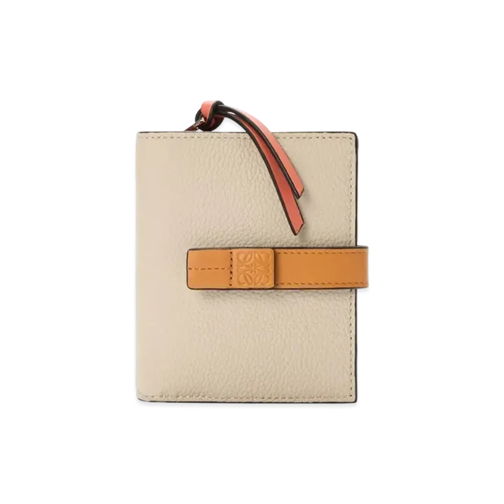 LOEWE Compact Zip Wallet "Light Oats/Honey"
