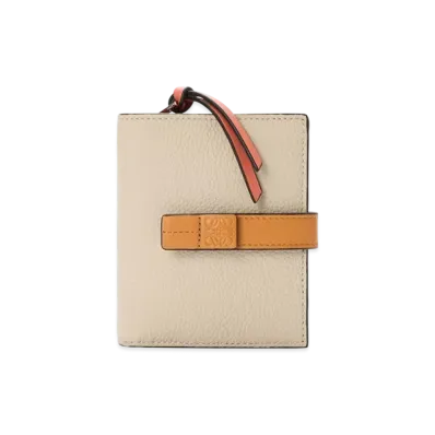 LOEWE Compact Zip Wallet "Light Oats/Honey"