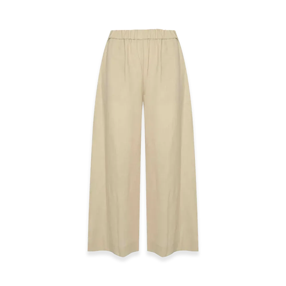 MM6 Maison Margiela Women's Mmlcanneti Trousers in Milk Linen "White"