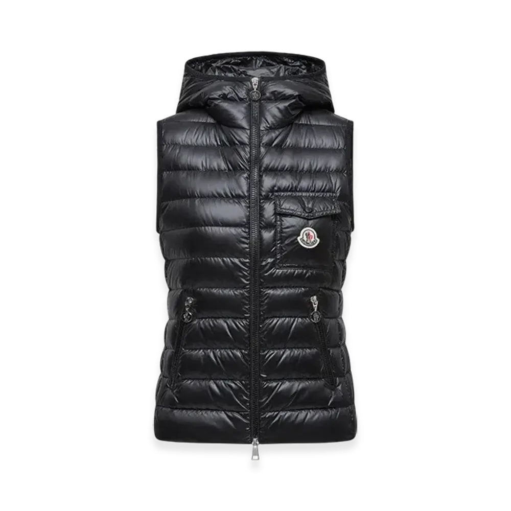 MONCLER Glygos Hooded Down Gilet "Black"