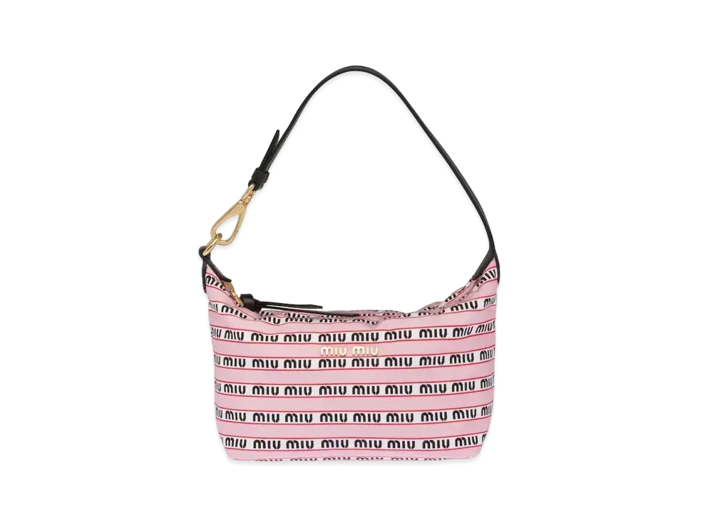 MIU MIU Miu Spirit Printed Faille Mini Bag "Alabaster Pink"