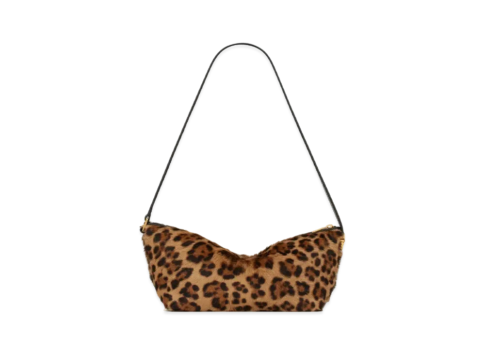 Saint Laurent Tuc Crossbody Bag In Leopard-Print Pony-Effect Leather "Naturel"