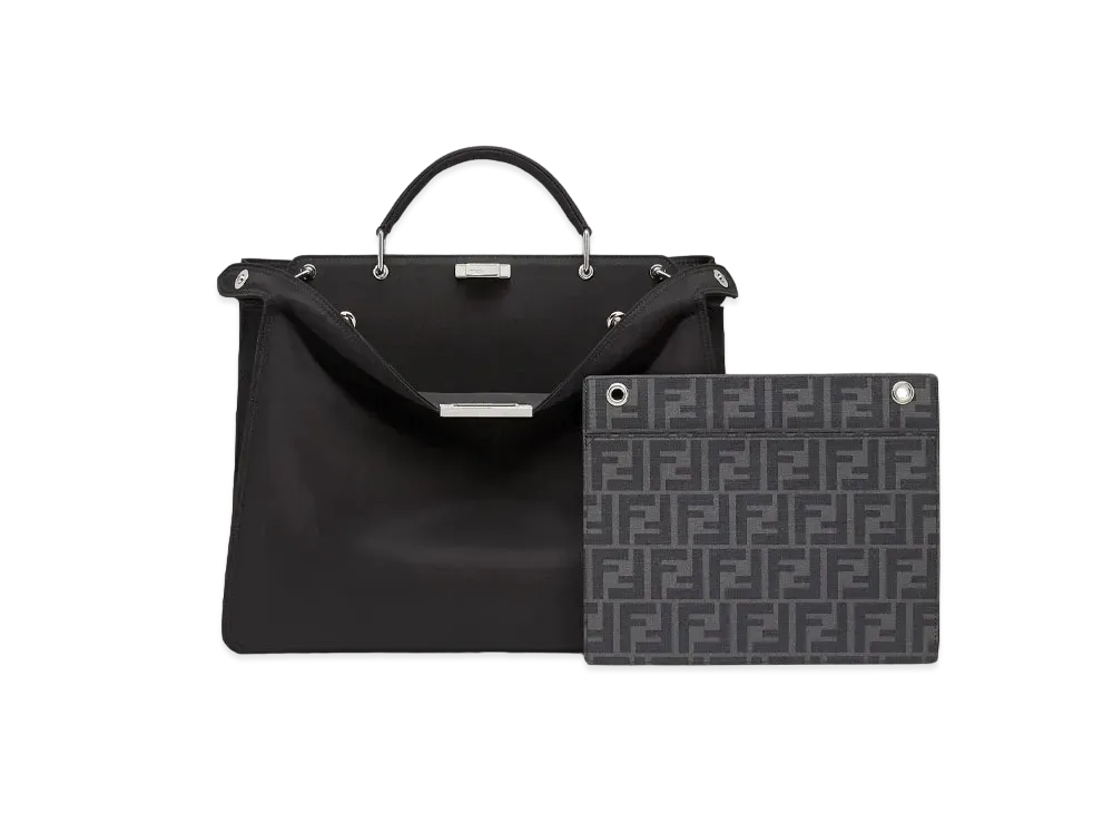 FENDI Peekaboo I See U Medium Nylon Bag "Black"