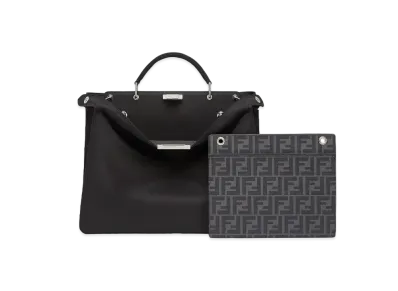 FENDI Peekaboo I See U Medium Nylon Bag "Black"