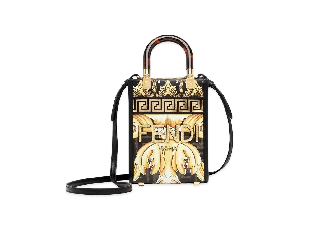 FENDI x Versace Fendace Printed FF Leather Mini Bag "Multicolor"