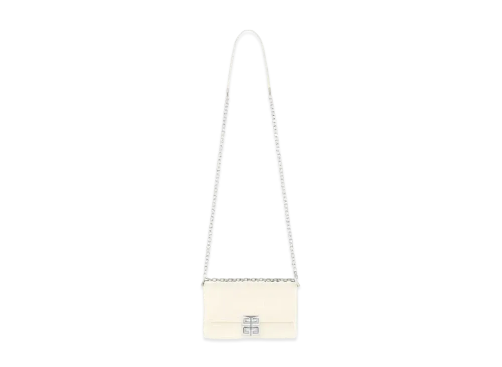 GIVENCHY Small 4G Bag in Box Leather with Chain "Ivory"