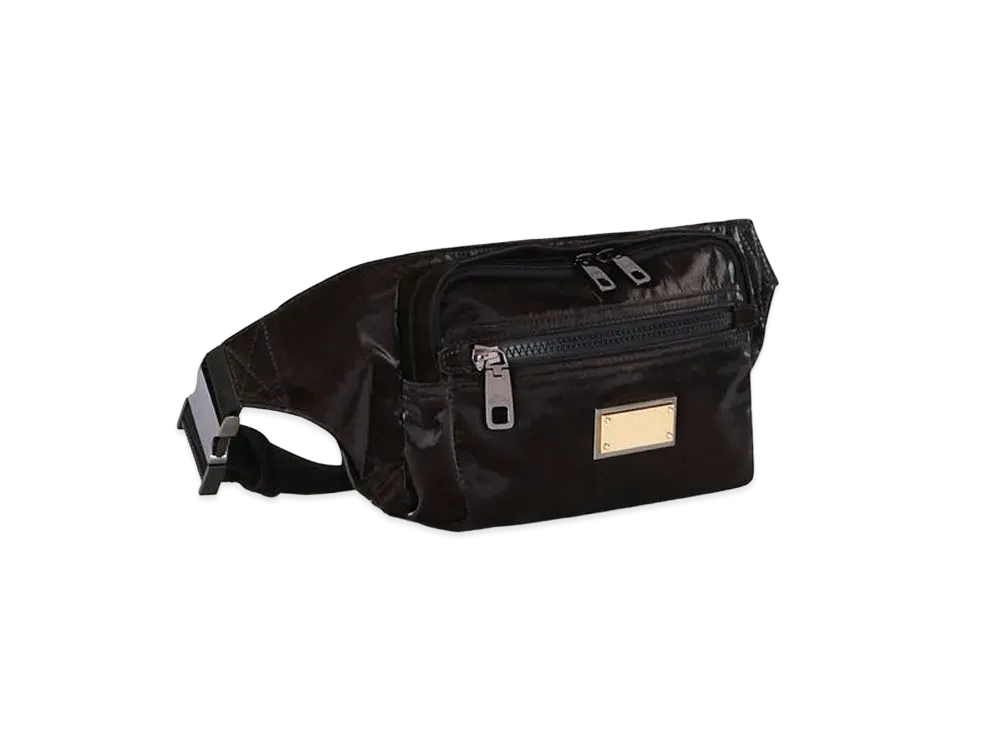 Dolce&Gabbana Sicily Dna Black West Pouch Nylon Logo Plate "Black"