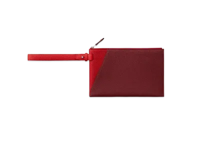 Hermes Clutch Bag Cabavertage 24 Color Block "Rouge"