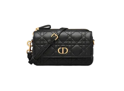 Dior Caro Chain Pouch Cana Juke Calfskin "Black"