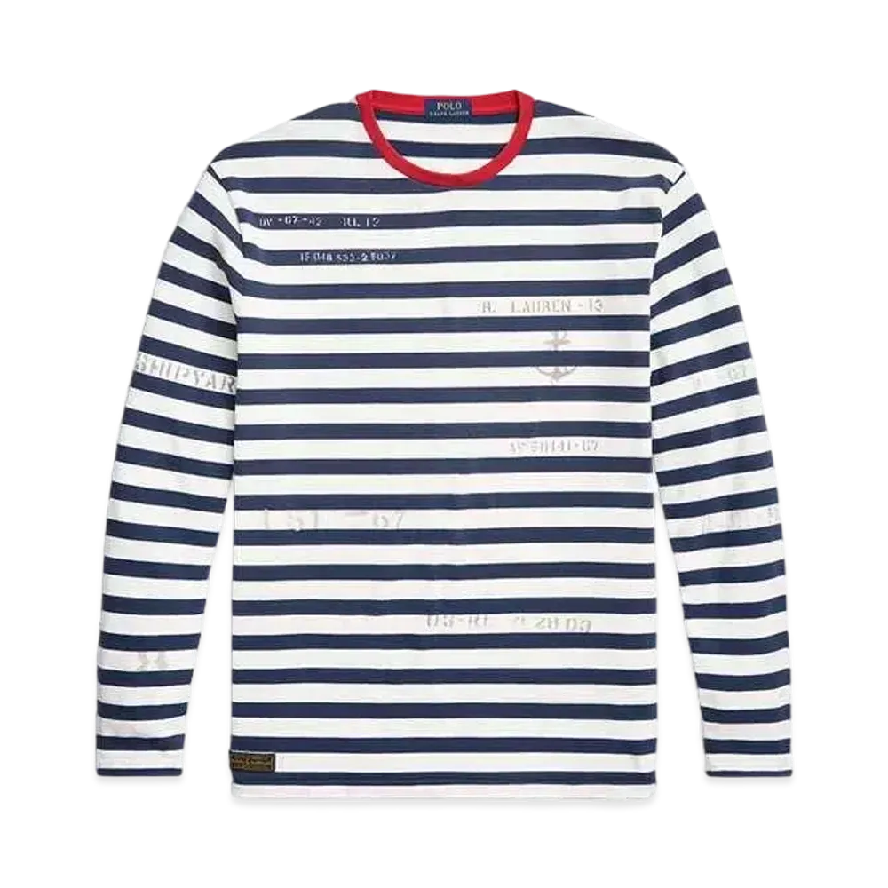 Polo Ralph Lauren Classic Fit Striped Jersey Tee "Navy"