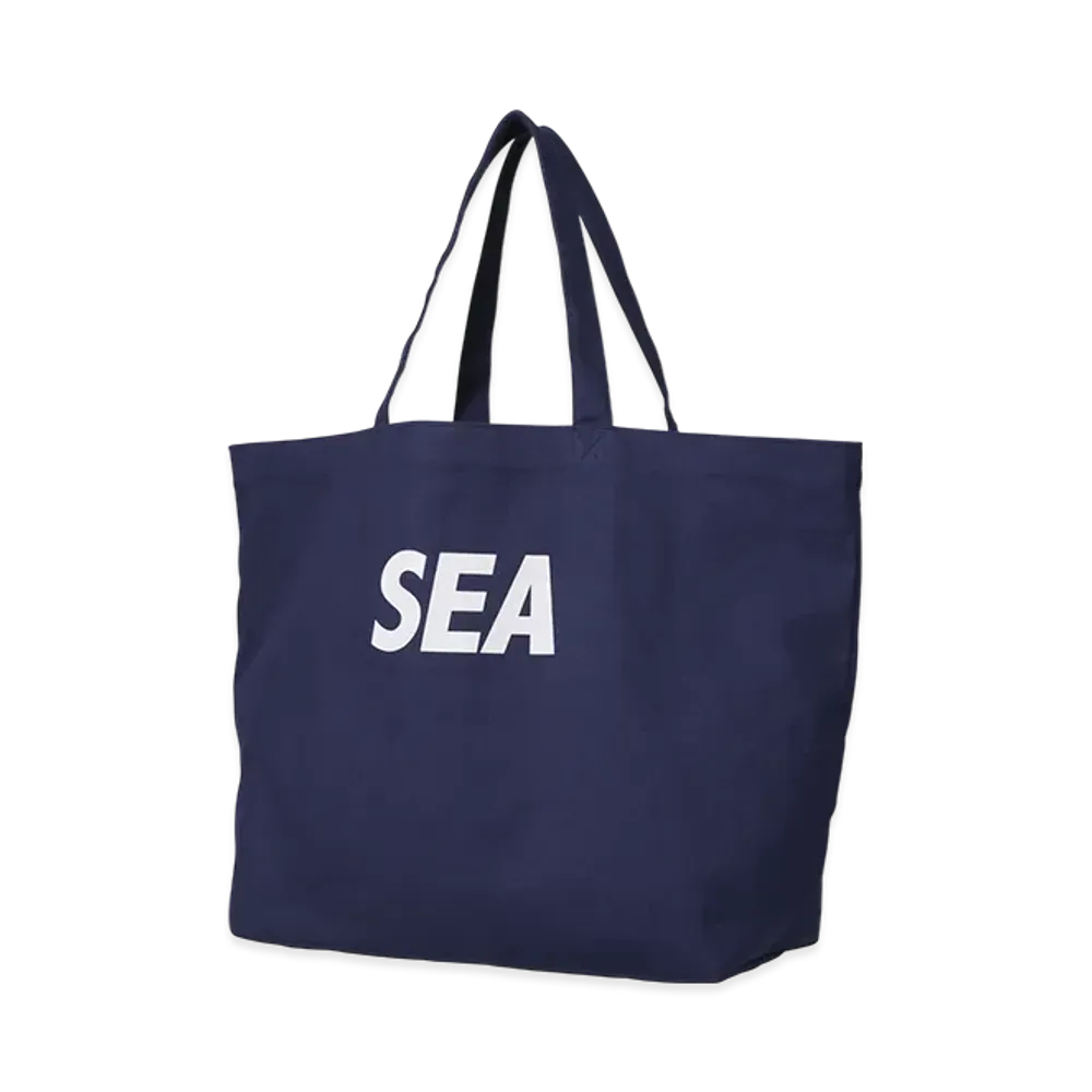 WIND AND SEA Canvas Big Tote Bag "Blue"