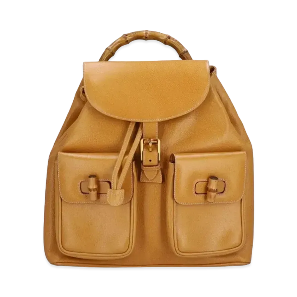 GUCCI Backpack Bamboo Leather "Camel"