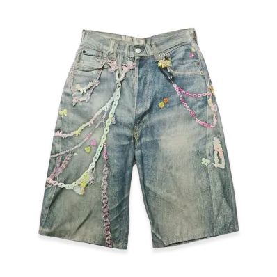 Acne Studios Denim Shorts - Loose Fit "Mid blue"