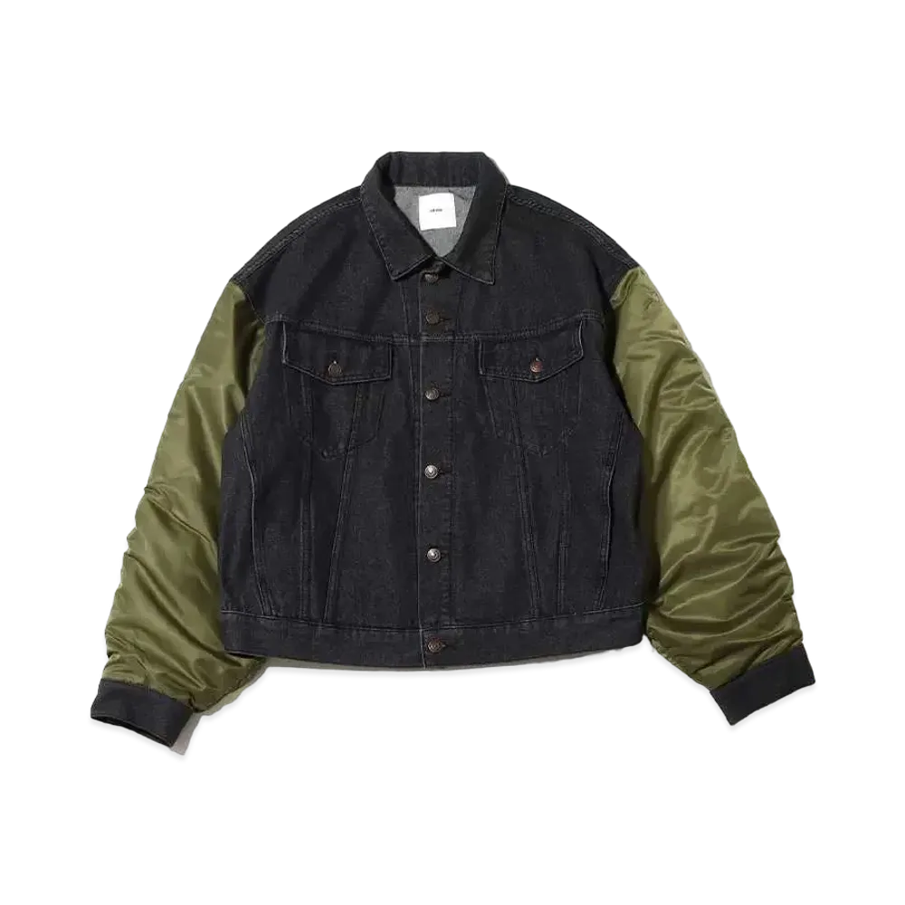 atmos pink MA-1 Denim Jacket "Black"