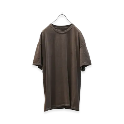 ANCELLM Dyed Embroidery T-Shirt "Brown"
