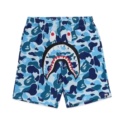 A BATHING APE ABC Camo Shark Sweat Shorts "Blue"
