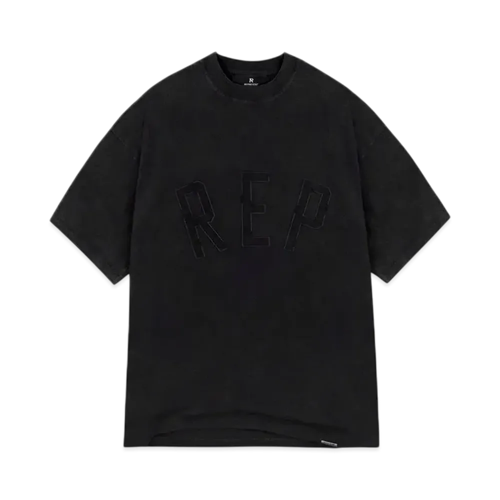 REPRESENT Rep Applique T-Shirt "Off Black"