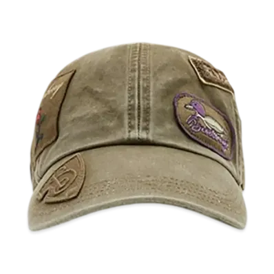 Burberry Badge Cotton Baseball Cap "Khaki"