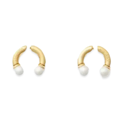 AMBUSH Barbell Earrings "Gold"