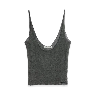 OUR LEGACY Women's Bathe Tank "Anthracite Crinkle Gauze"