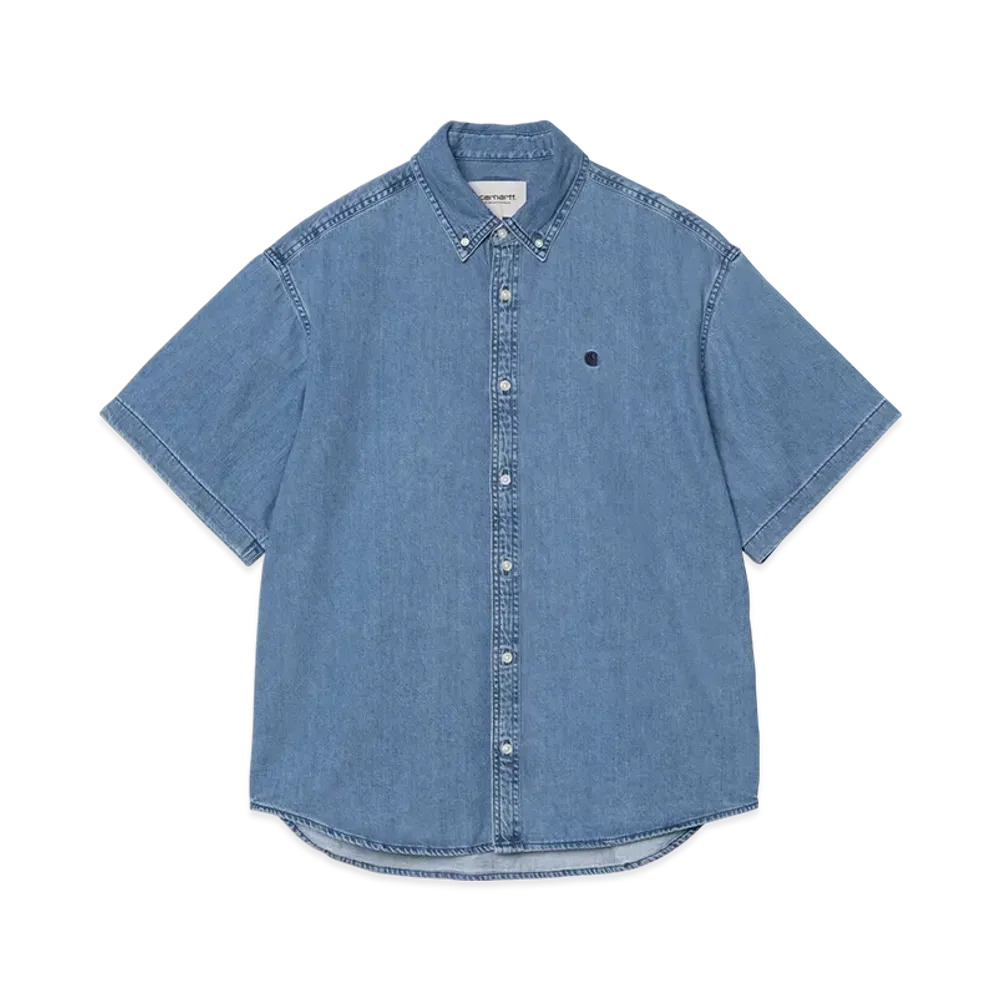 Carhartt WIP S/S Lucas Shirt "Blue(Stone Washed)"