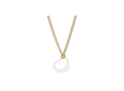 Tiffany & Co. Elsa Peretti Open Heart Pendant 18K "White/Gold"