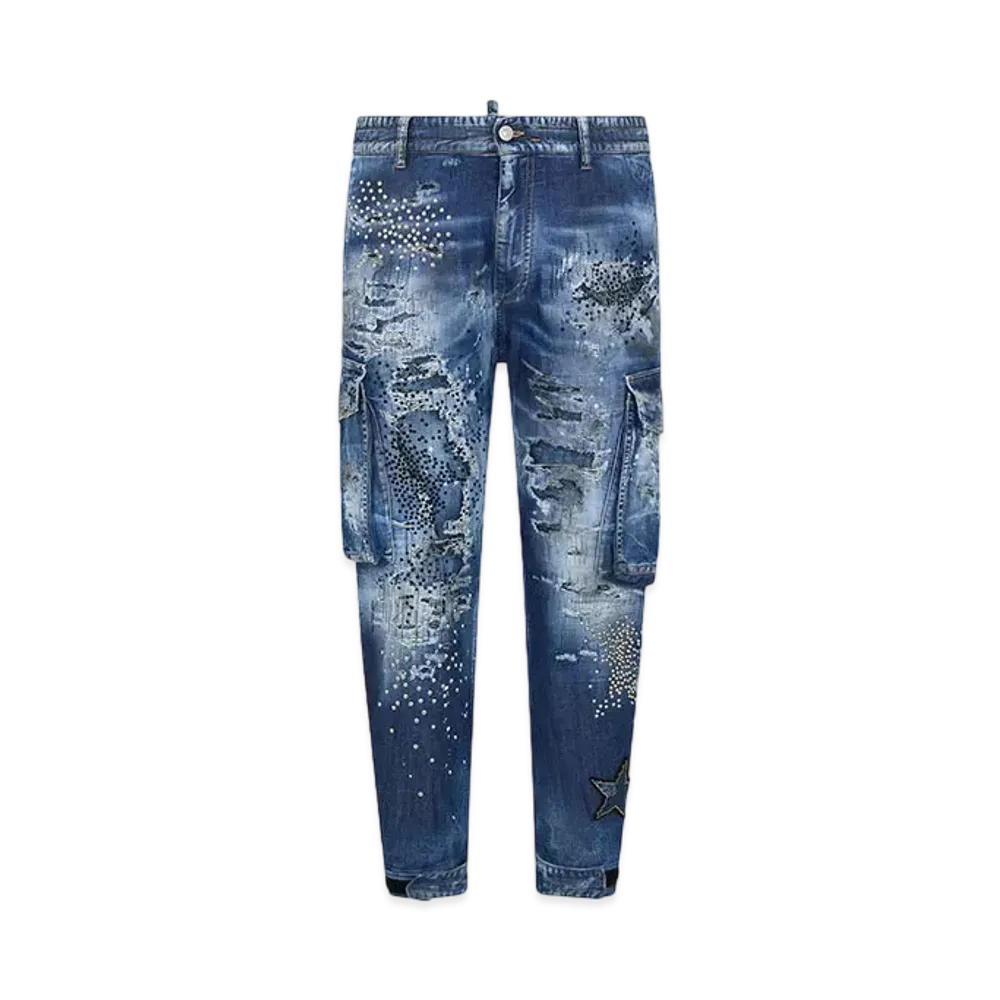 Dsquared2 Denim Cargo Pants "Navy"