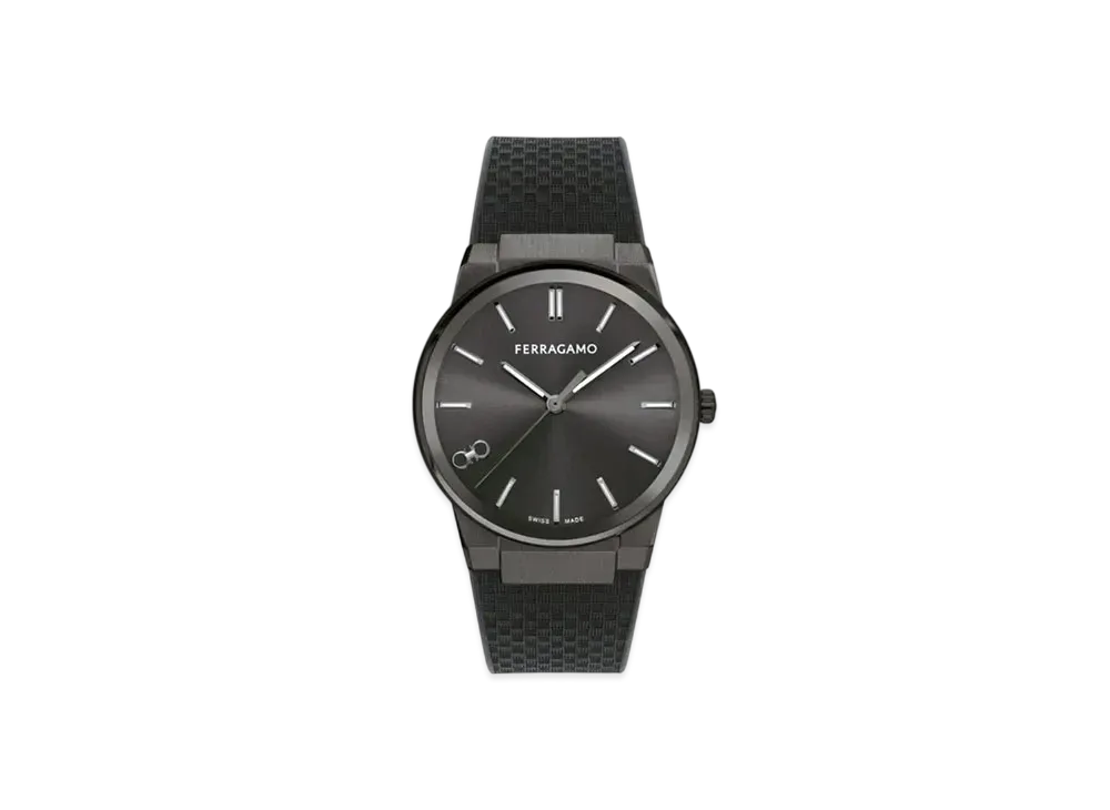 Salvatore Ferragamo Ferragamo Sapphire Watch "IP Black/Black"