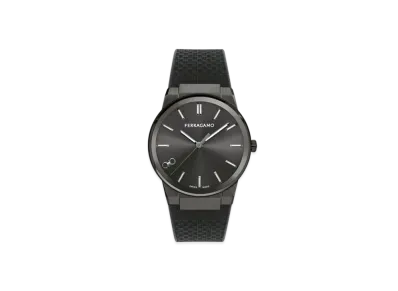 Salvatore Ferragamo Ferragamo Sapphire Watch "IP Black/Black"