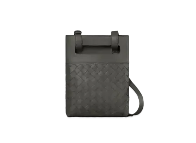 Bottega Veneta Intrecciato Calf Leather Shoulder Bag "Light Graphite"