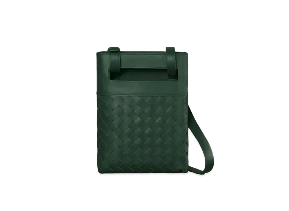 Bottega Veneta Intrecciato Calf Leather Shoulder Bag "Pine Green"